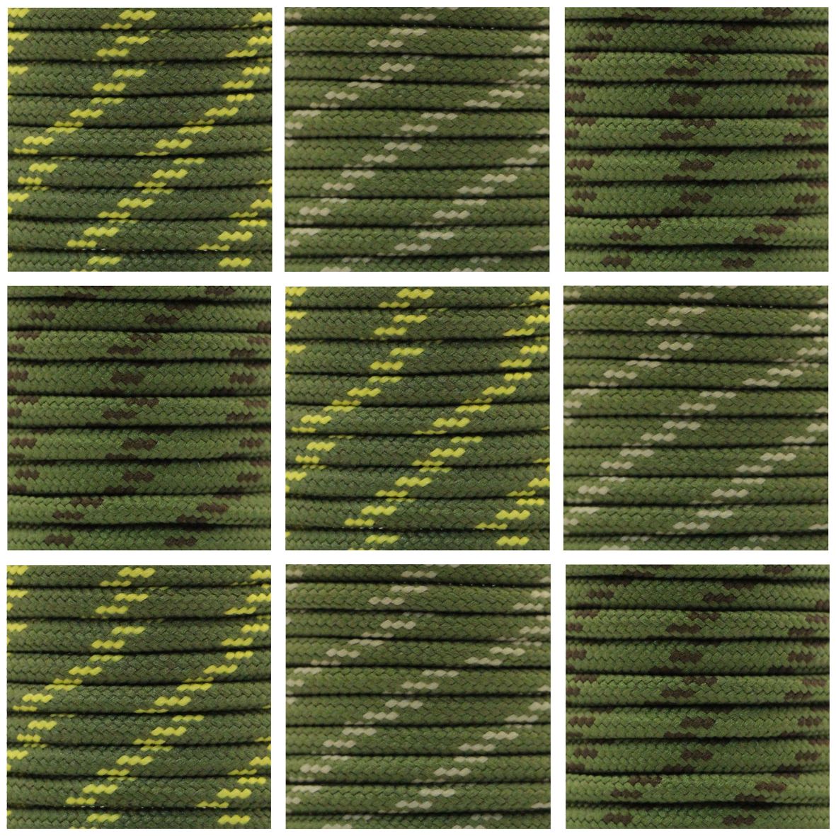 Spotted Shoelaces - Ø5mm - Army Green 