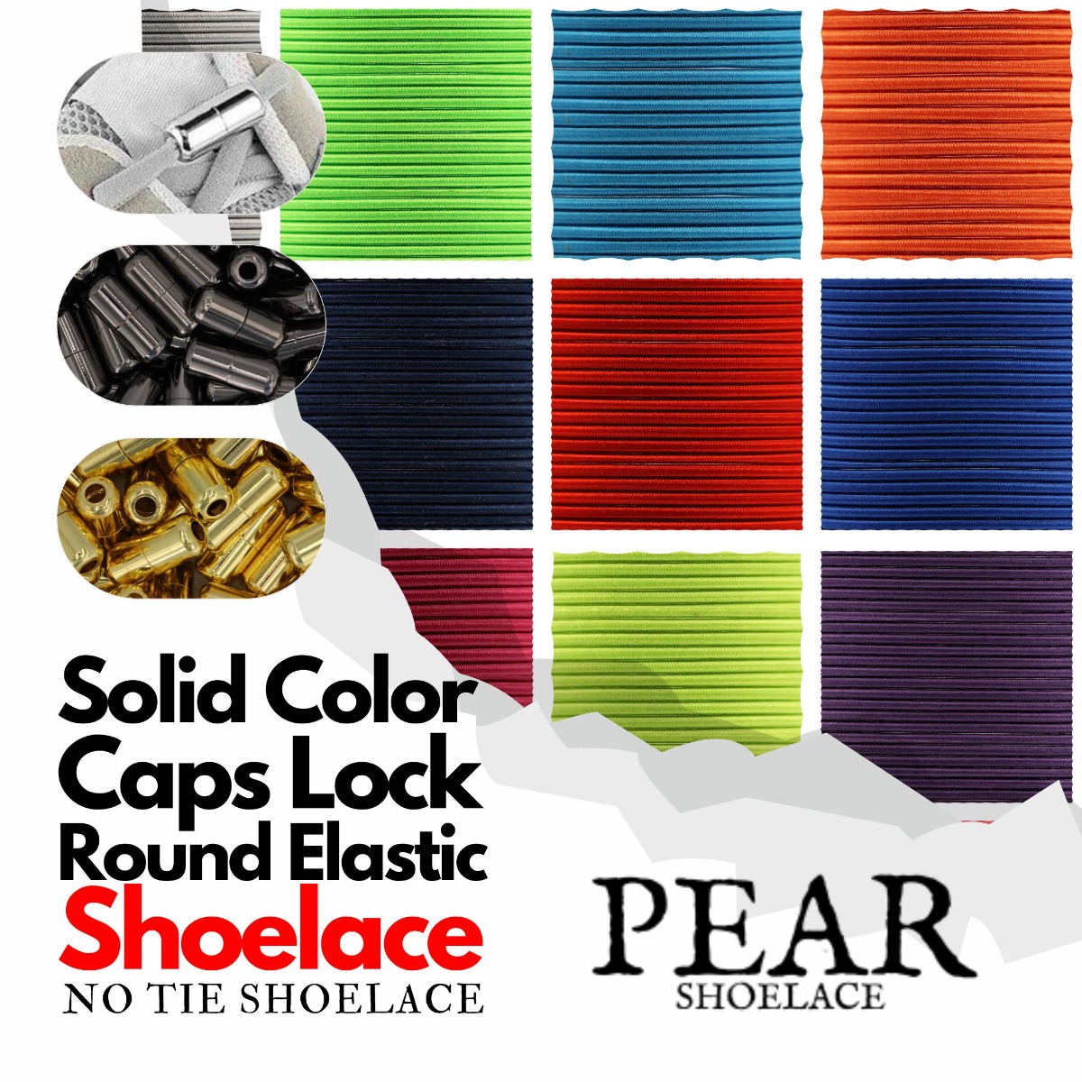 Nike No Tie Shoelaces - Capsule Lock - Round Elastic Ø3mm