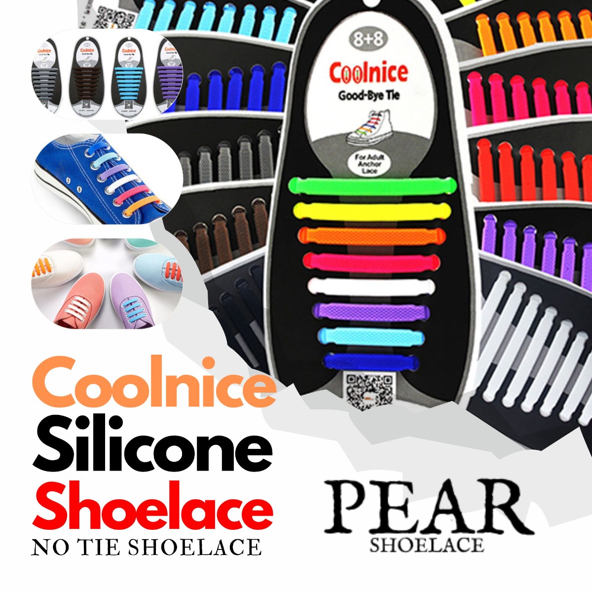 No Tie Shoelaces Silicone (By: Coolnice)