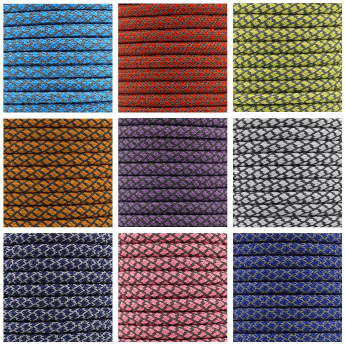 Reflective Shoelaces - Ø5mm - Cross Style