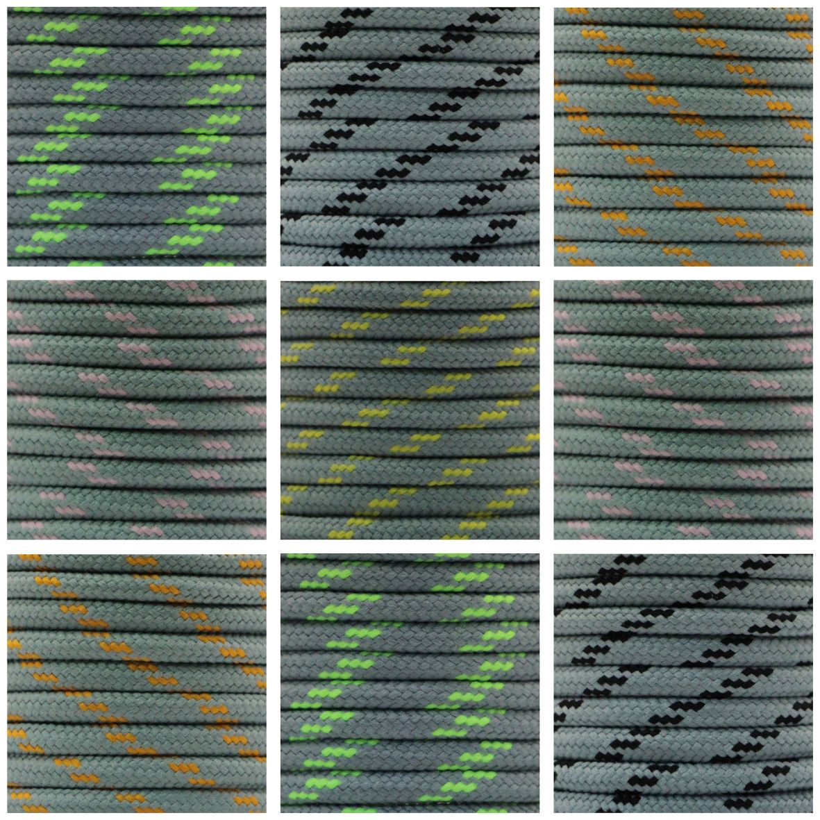 Spotted Shoelaces - Ø5mm - Grey