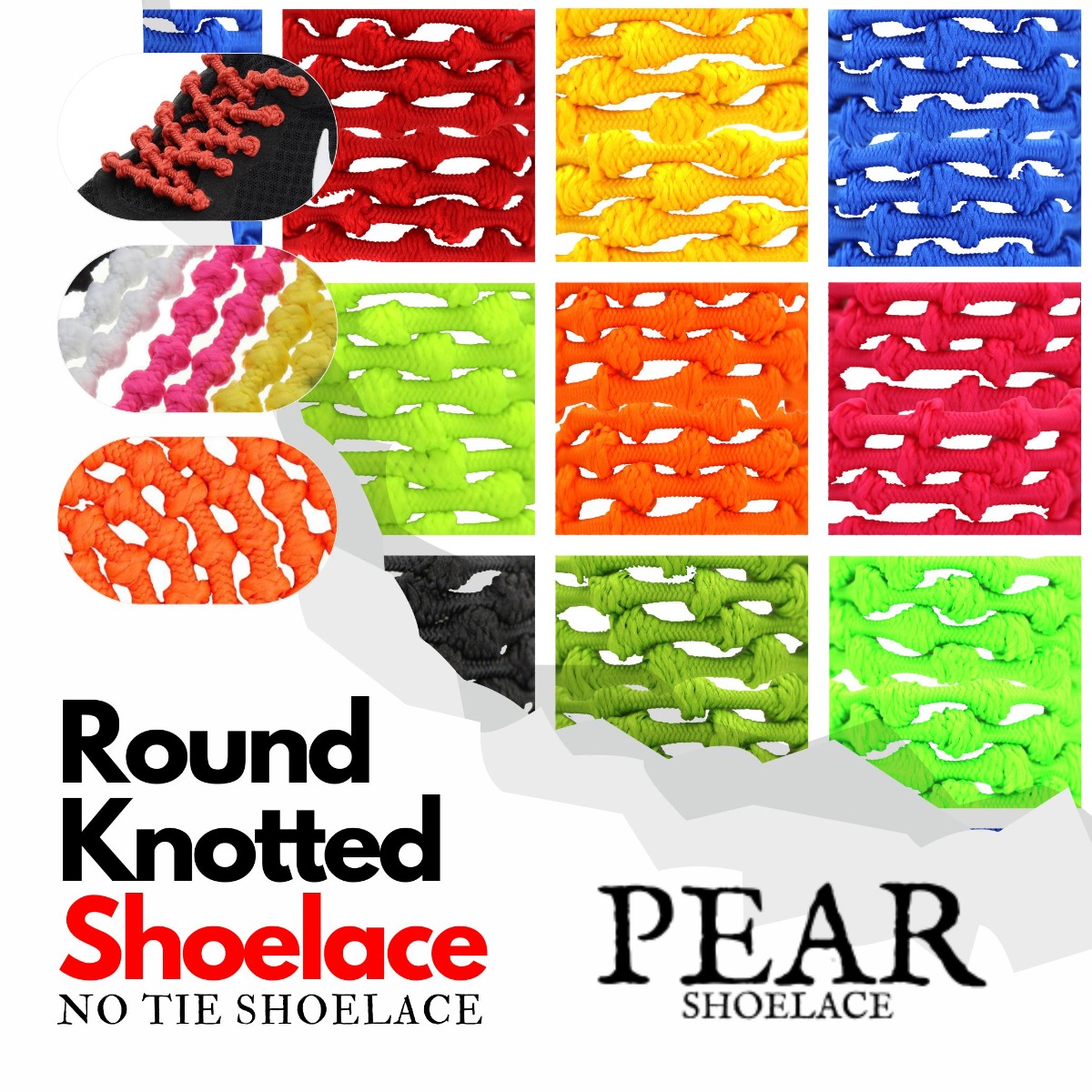 Knotted No Tie Shoelaces