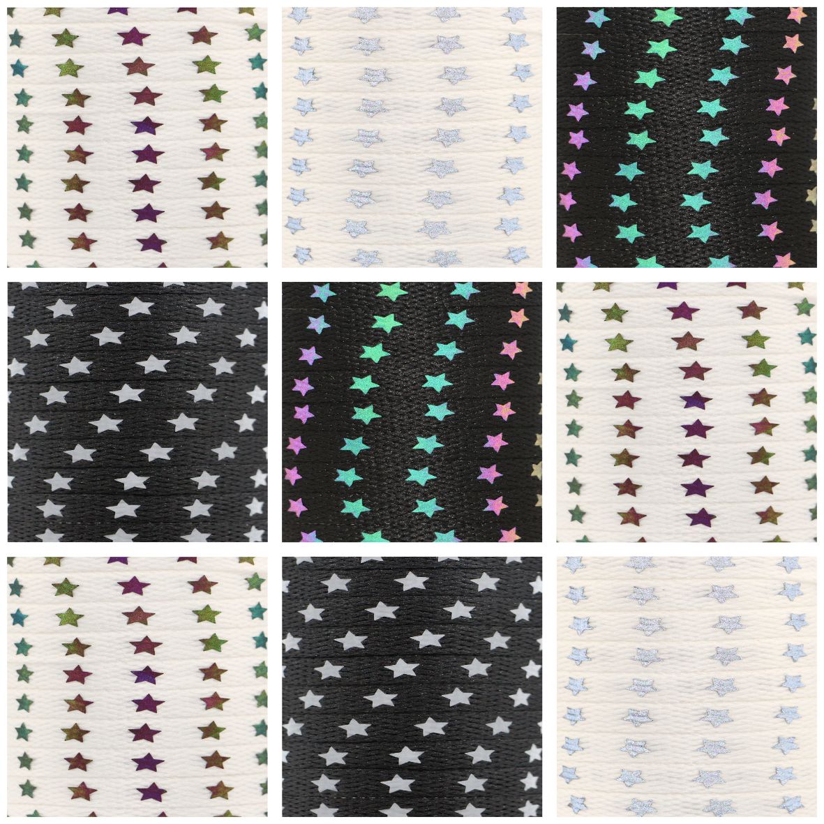 Star Reflective Shoelaces - 8mm