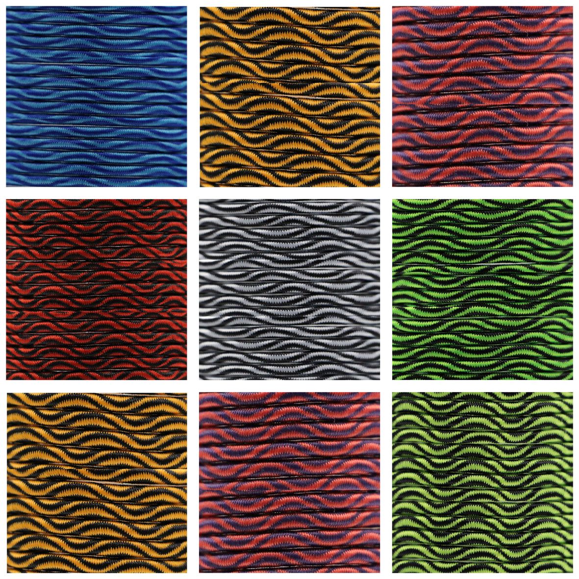 Elastic Shoelaces - Ø3mm - Wave Style