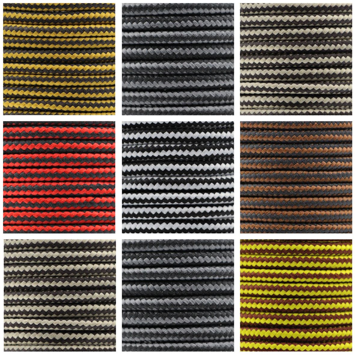 Striped Round Boot Laces Shoelaces