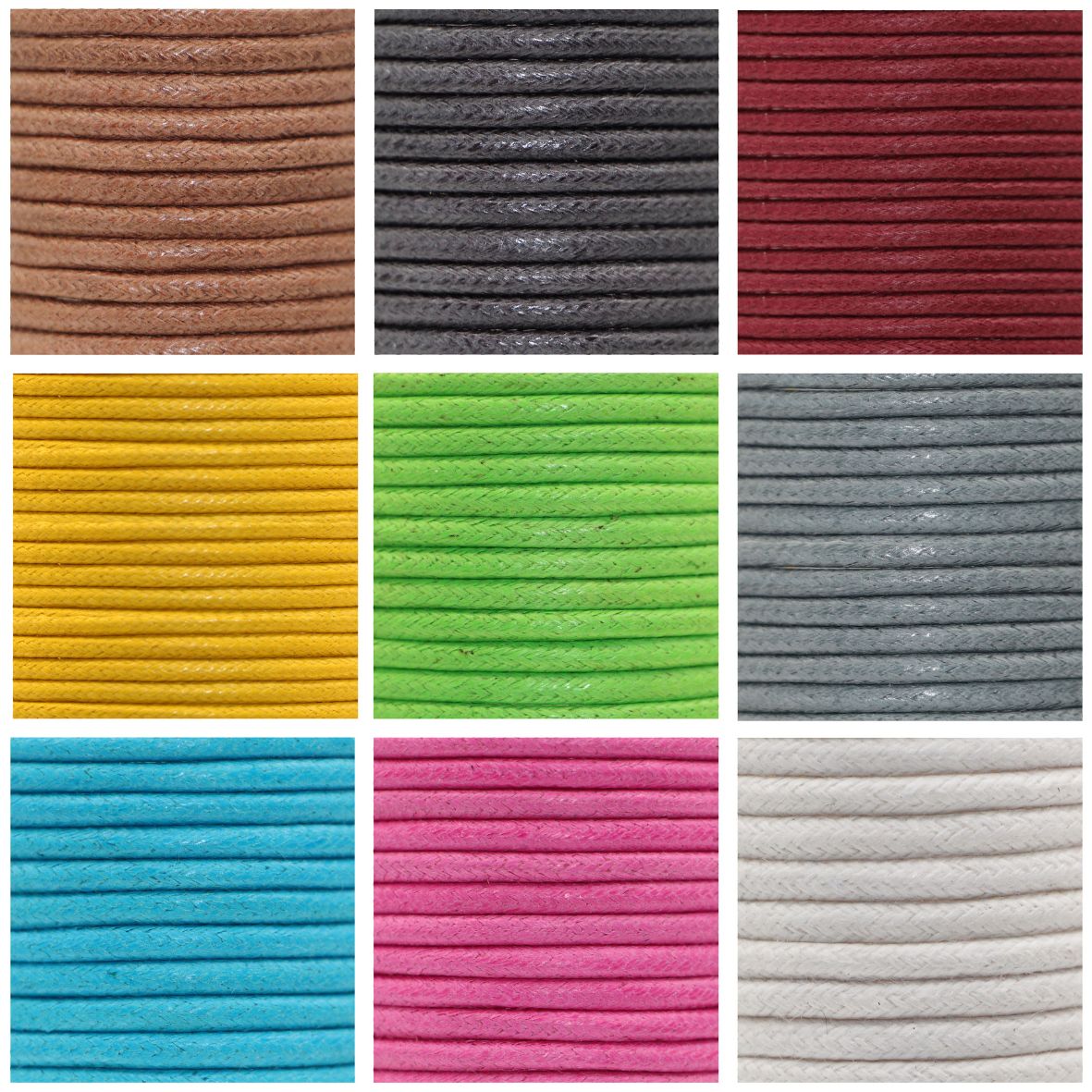 Round Wax Shoelaces - Ø2.5mm