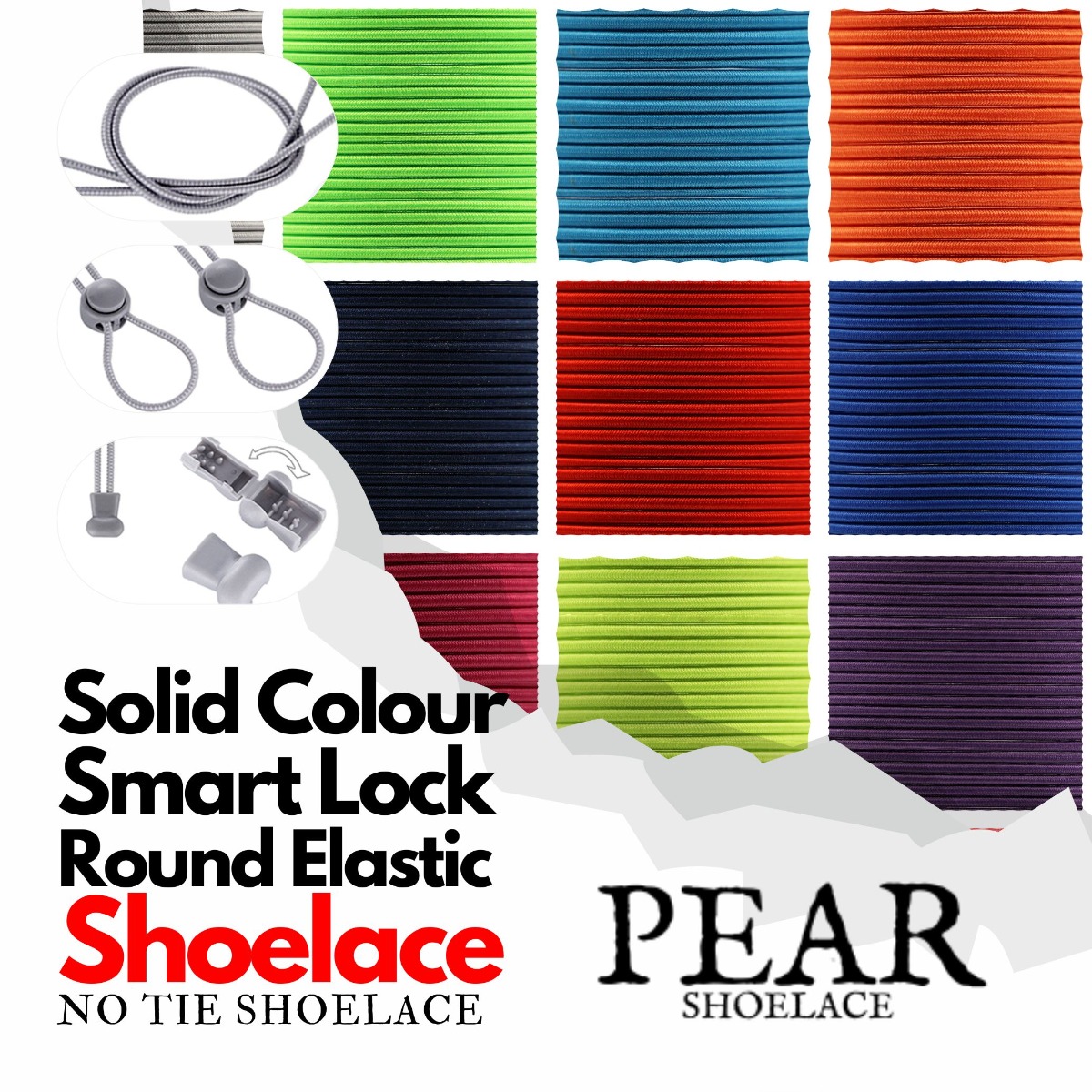 Reebok No Tie Shoelaces - Smart Lock Round